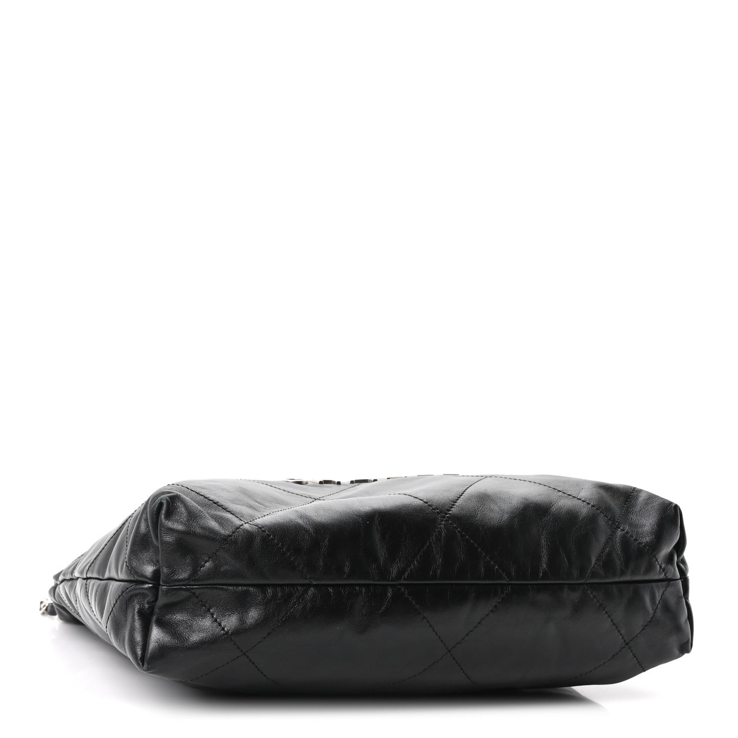 Shiny Calfskin Quilted Small Chanel 22 Black