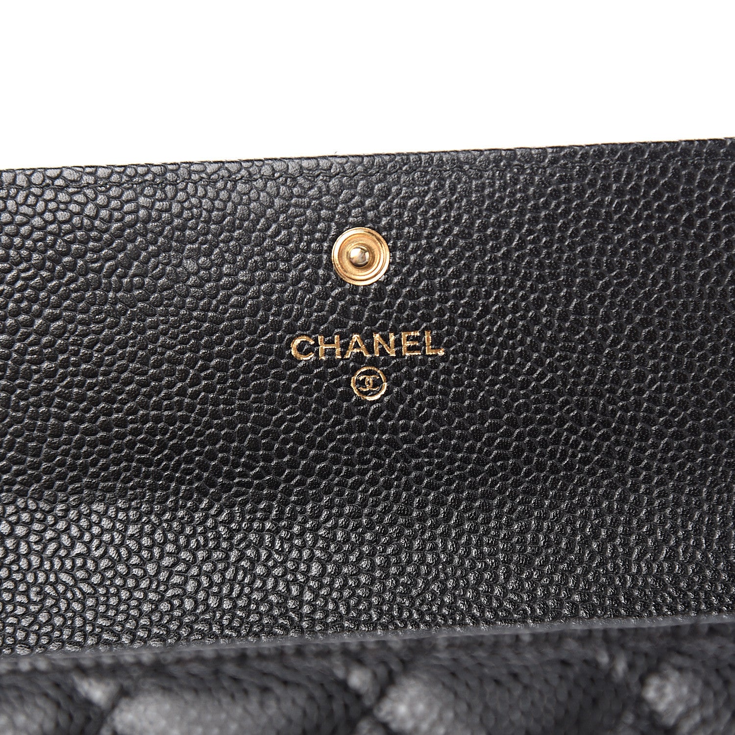 Chanel Caviar Quilted Large Gusset Flap Wallet Black 5 of 9