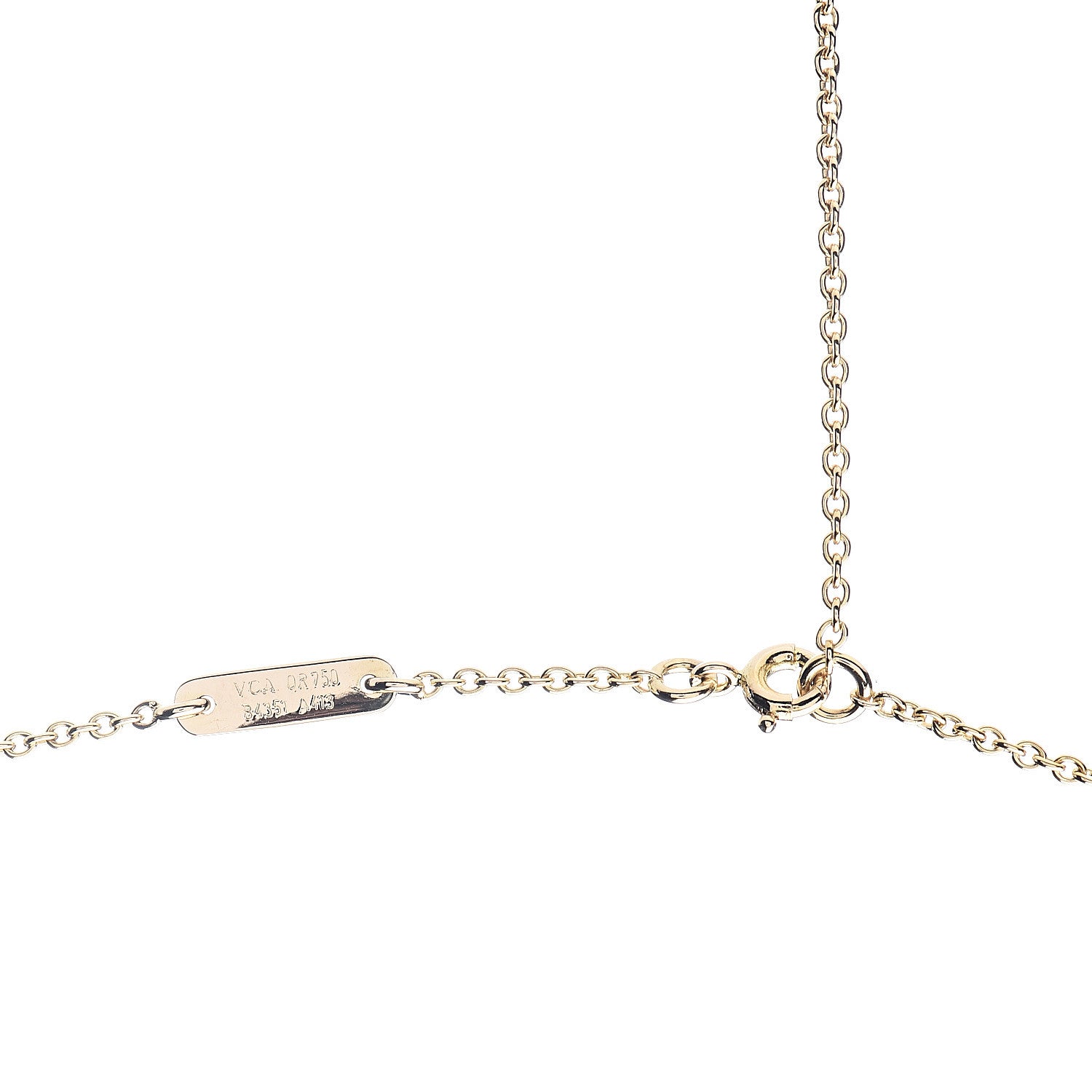 Van Cleef & Arpels 18K Yellow Gold Diamond Cross Pendant Necklace 5 of 6