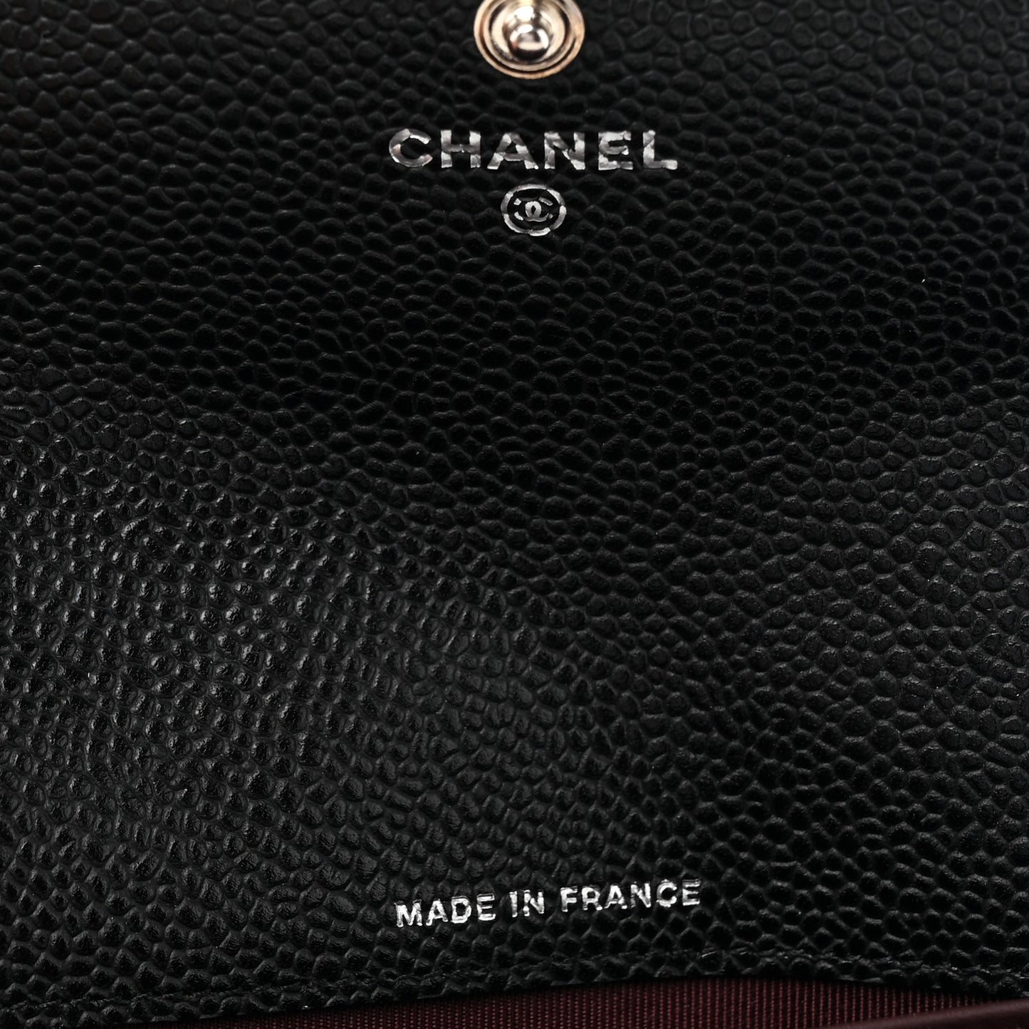 Caviar Quilted Large Gusset Flap Wallet Black