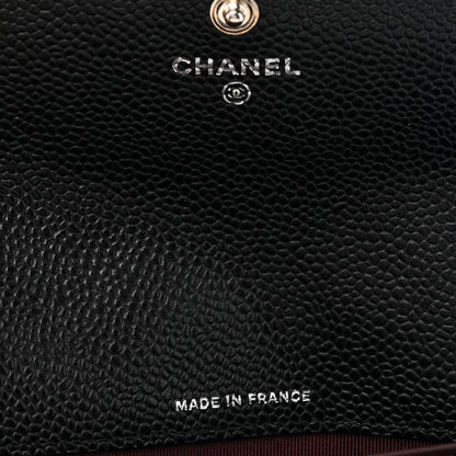 Chanel Caviar Quilted Large Gusset Flap Wallet Black 7 of 8