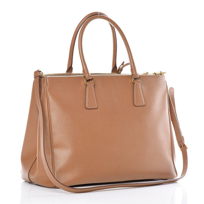 Prada Saffiano Medium Galleria Double Zip Tote Caramel 4 of 12