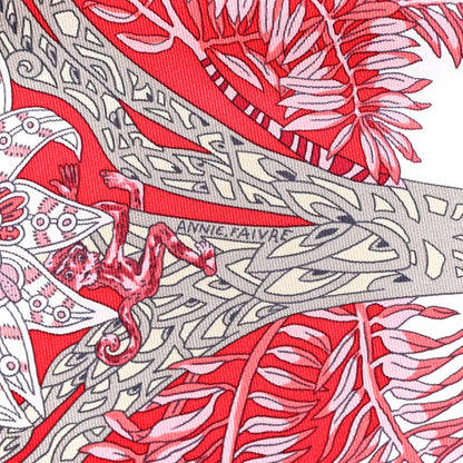 Hermes Silk Maitres De La Foret Scarf 90 Vieux Rose 6 of 6