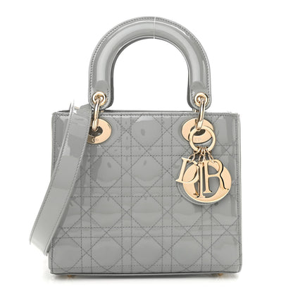 Christian Dior Patent Cannage Small Lady Dior Grey 1 of 10