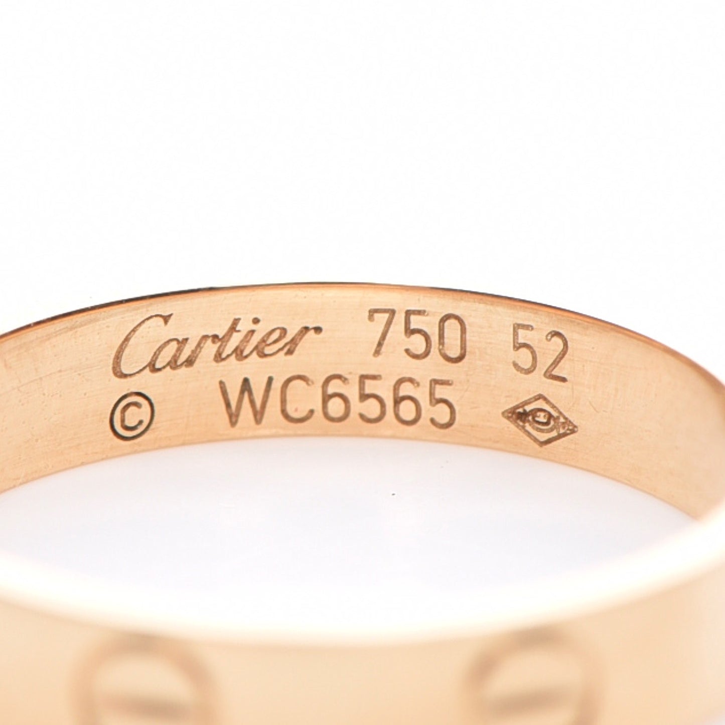 18K Yellow Gold 4mm LOVE Wedding Band Ring 52 6