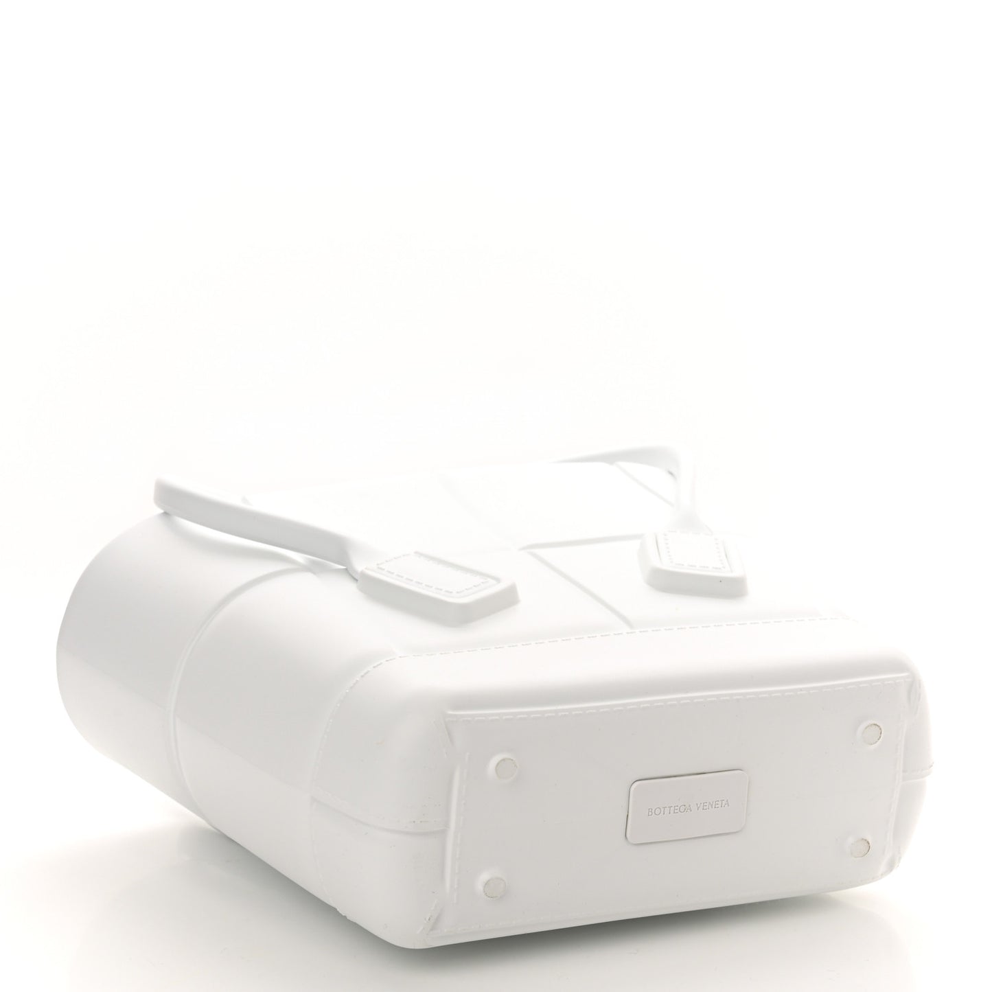Rubber Intrecciato Mini Arco Tote White