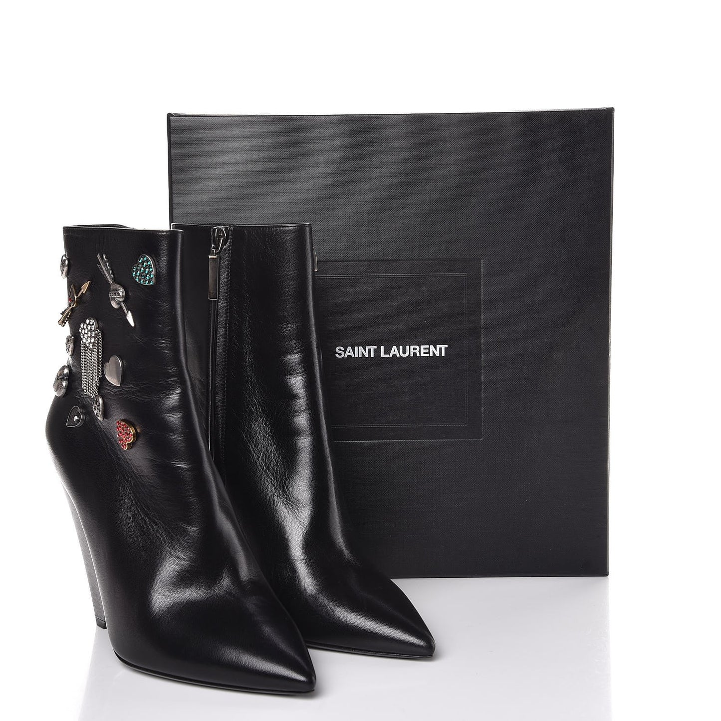 Calfskin Niki Charm Boots 39 Black