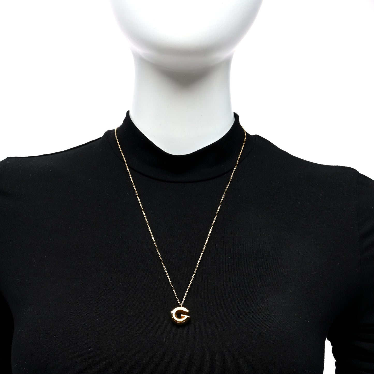 LV And Me Letter G Necklace Gold