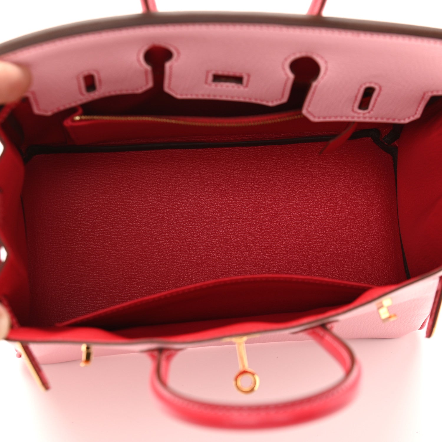 Hermes Chevre Mysore Horseshoe Birkin 25 Rose Sakura Bougainvillea 5 of 10