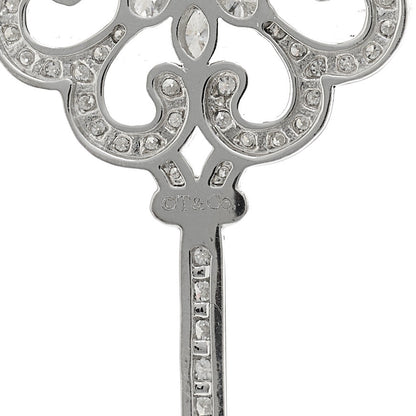 Tiffany Platinum Diamond Enchant Primrose Key Pendant 3 of 4