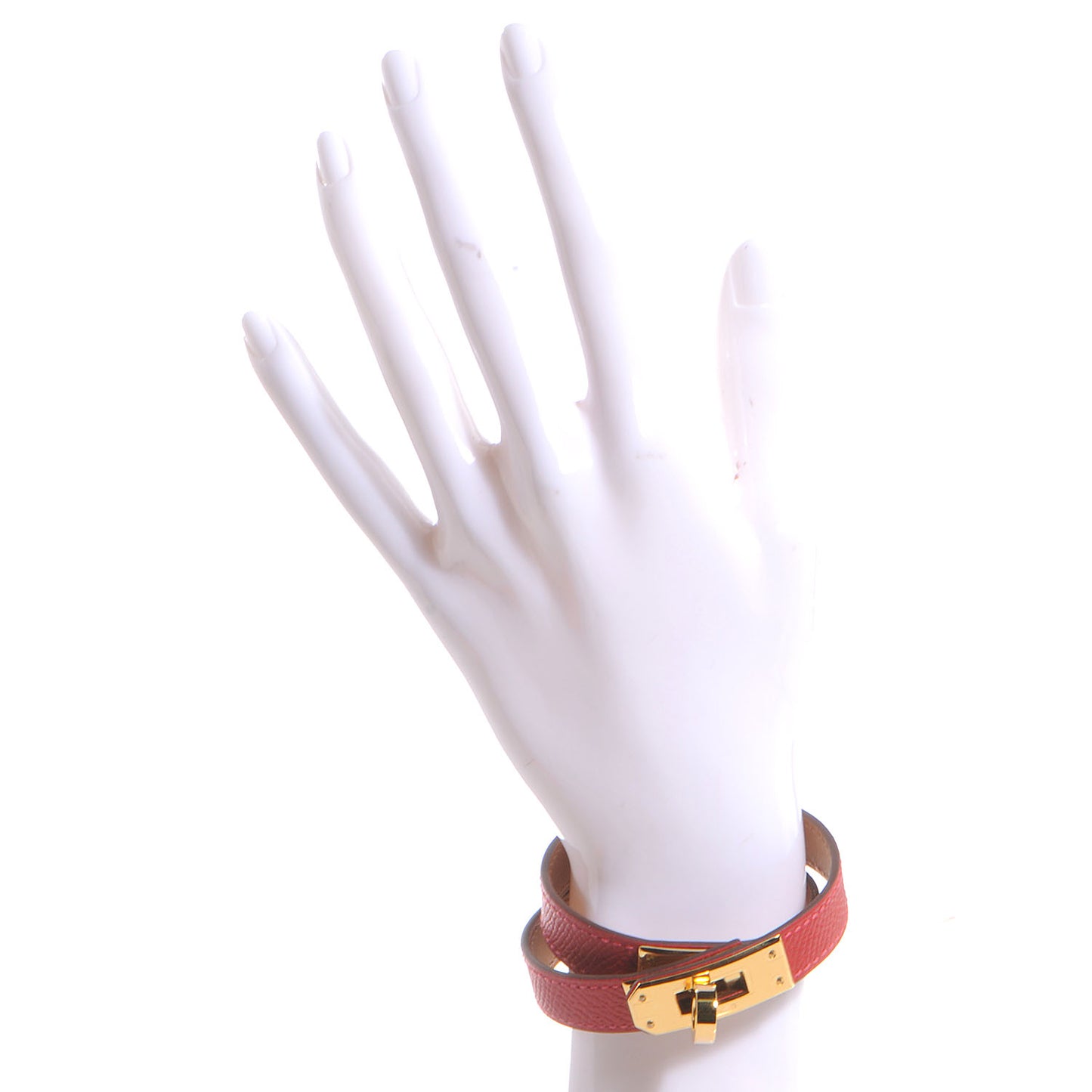 Epsom Kelly Double Tour Bracelet Rouge Casaque Small