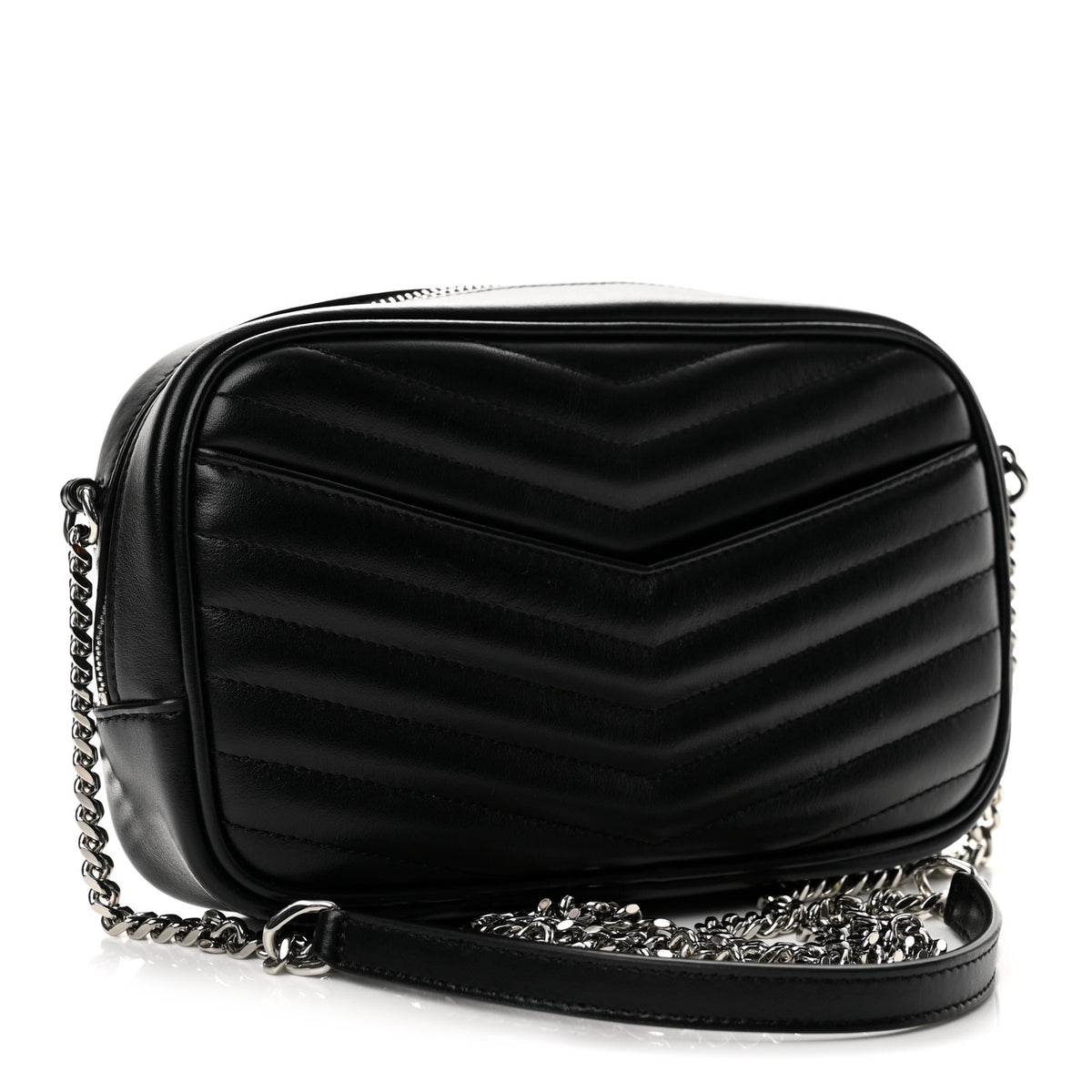 Calfskin Matelasse Monogram Mini Lou Camera Bag Black