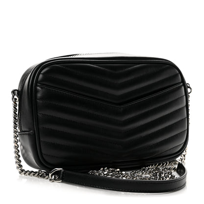 Saint Laurent Calfskin Matelasse Monogram Mini Lou Camera Bag Black 3 of 13