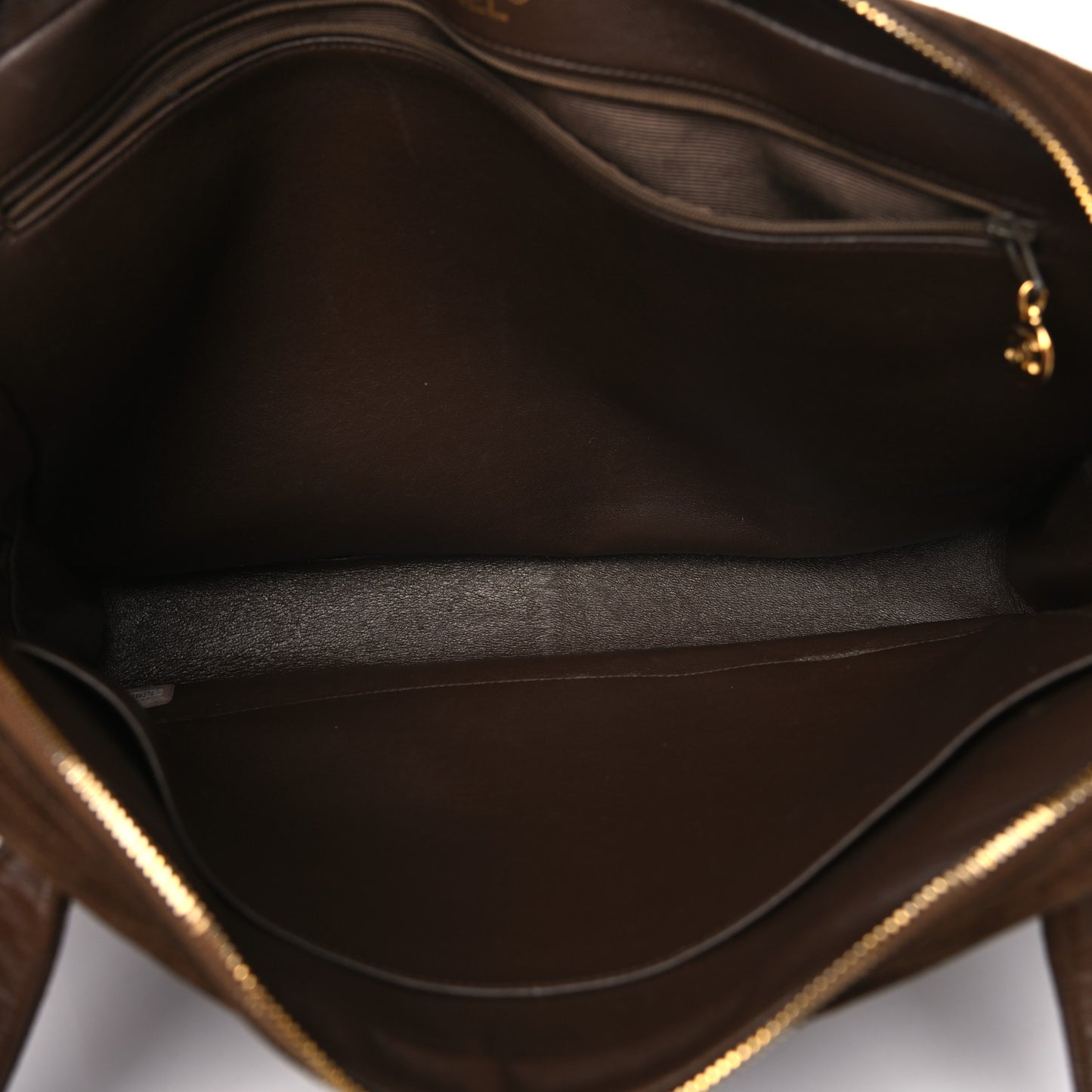 Suede Quilted Shoulder Bag Brown