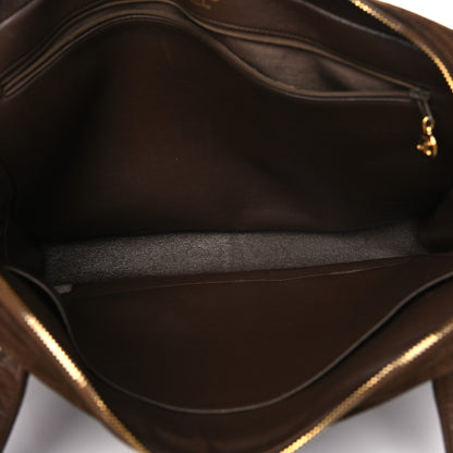 Chanel Suede Quilted Shoulder Bag Brown 4 of 17