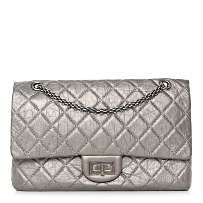 Chanel Metallic Aged Calfskin Quilted 2.55 Reissue 227 Flap Dark Silver 1 of 12