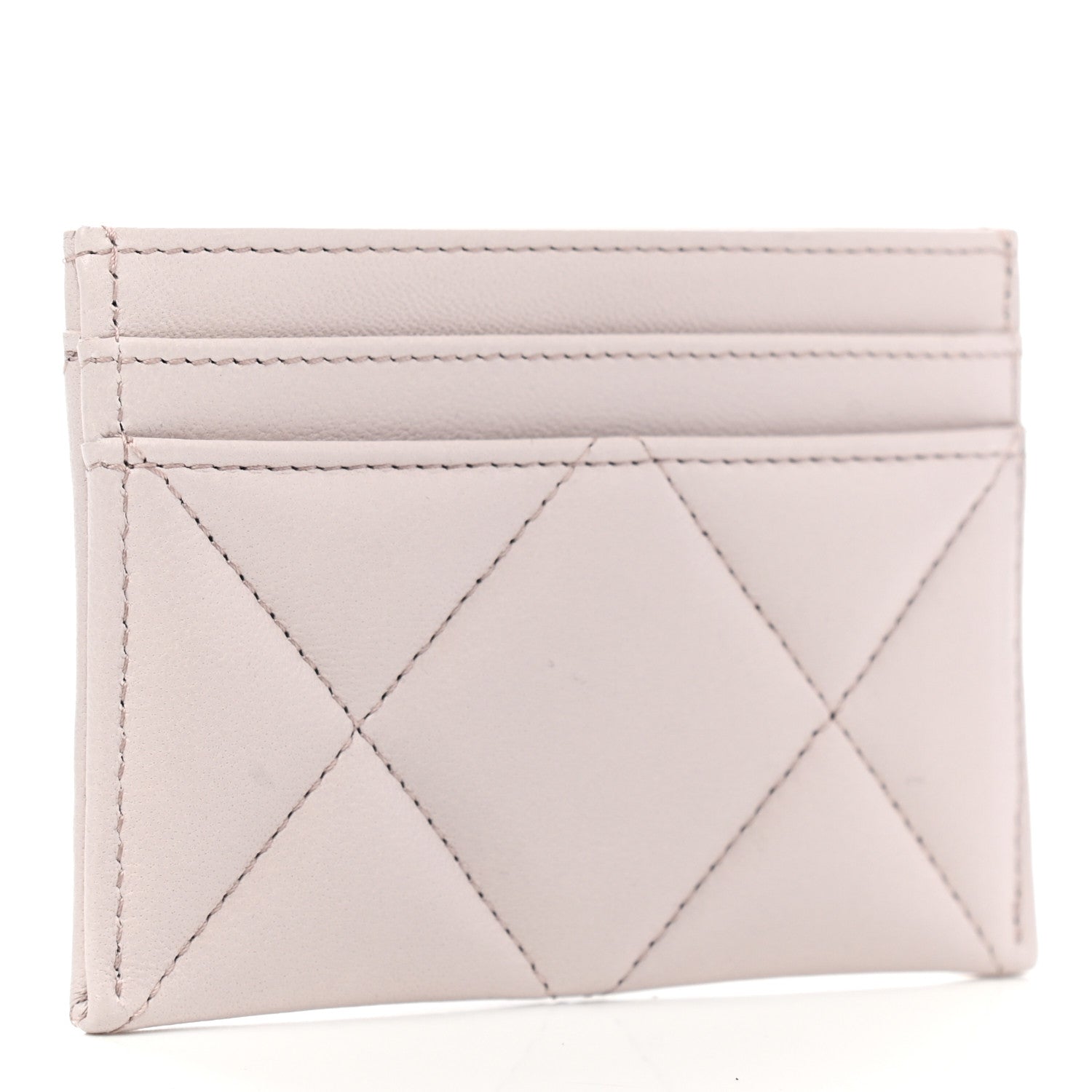 Chanel Lambskin Quilted Chanel 19 Card Holder Light Purple 3 of 9