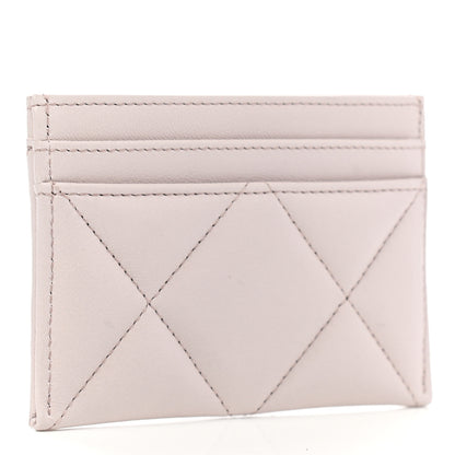 Chanel Lambskin Quilted Chanel 19 Card Holder Light Purple 3 of 9