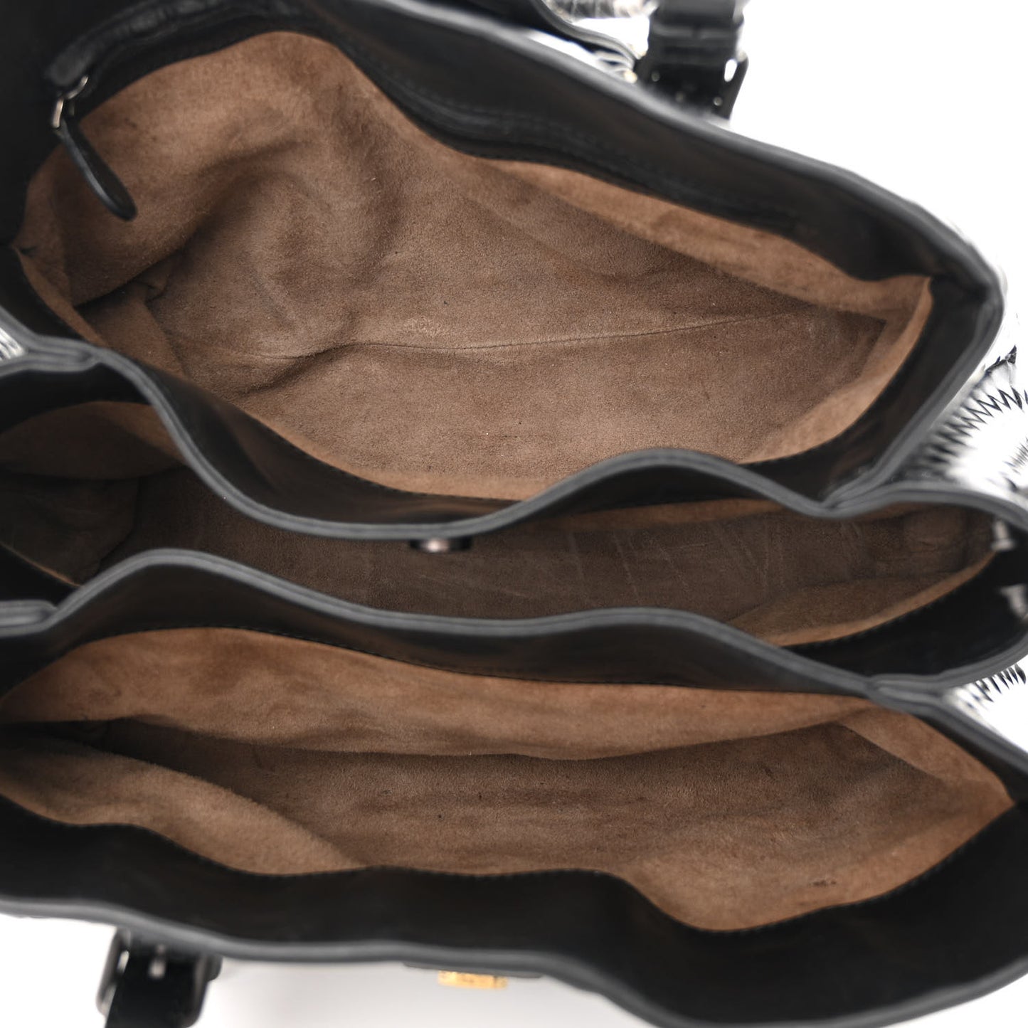 Nappa Intrecciato Small Roma Tote Black