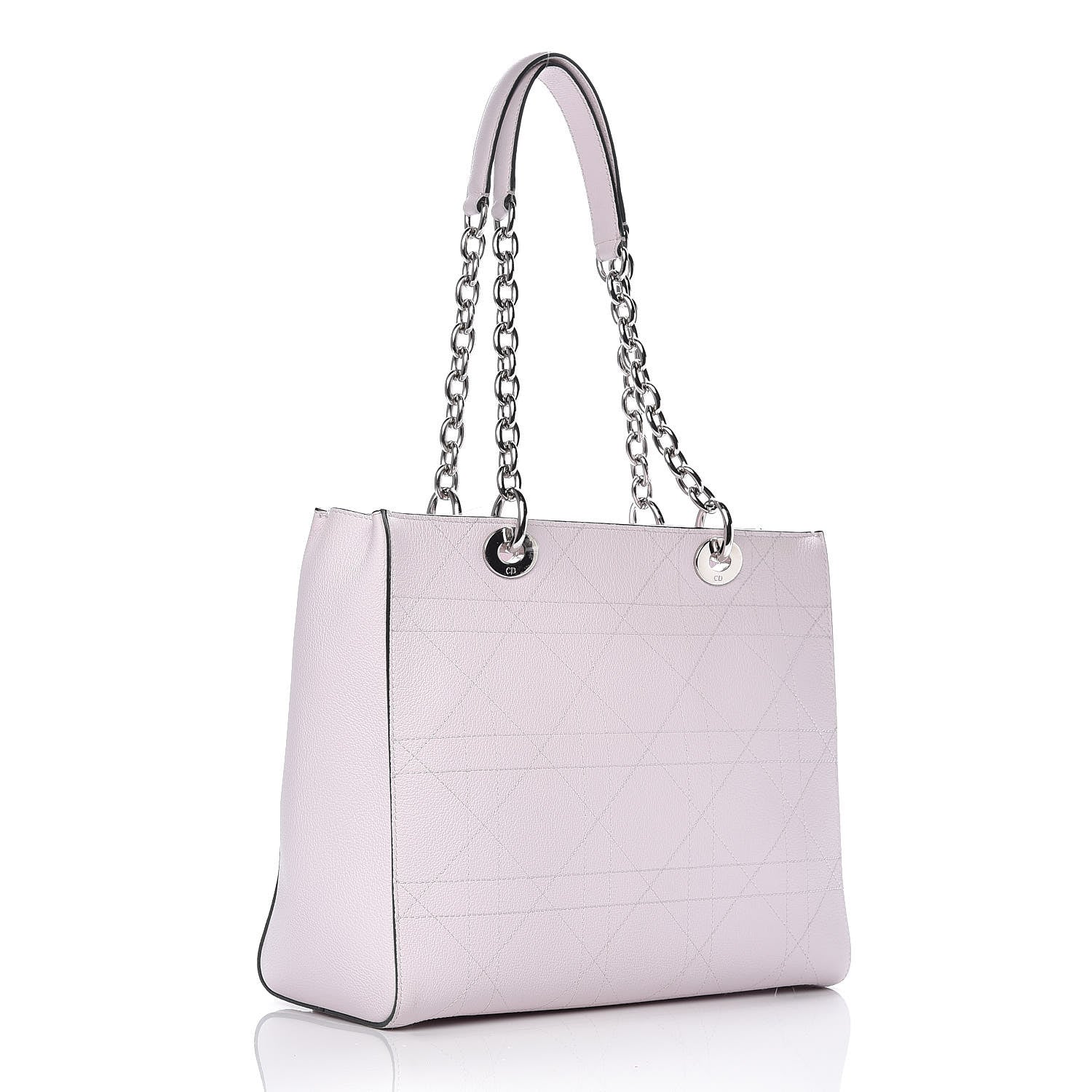 Christian Dior Grained Calfskin Cannage Small Ultradior Tote Light Pink 3 of 12