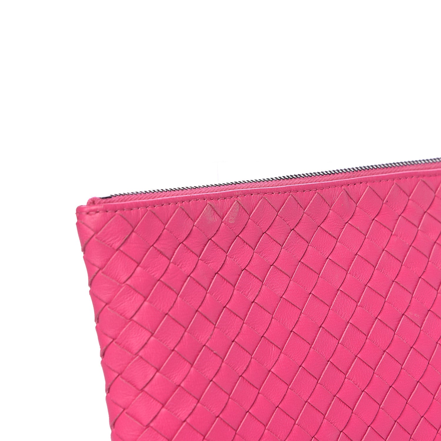 Bottega Veneta Nappa Intrecciato Medium Zip Pouch Rosa Shock 8 of 8