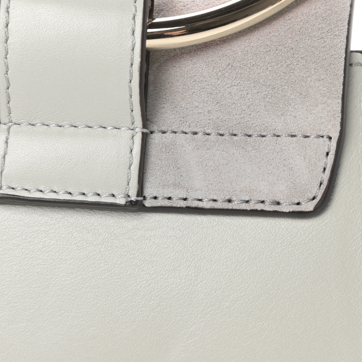 Chloe Suede Calfskin Mini Faye Bracelet Bag Airy Grey 14 of 14