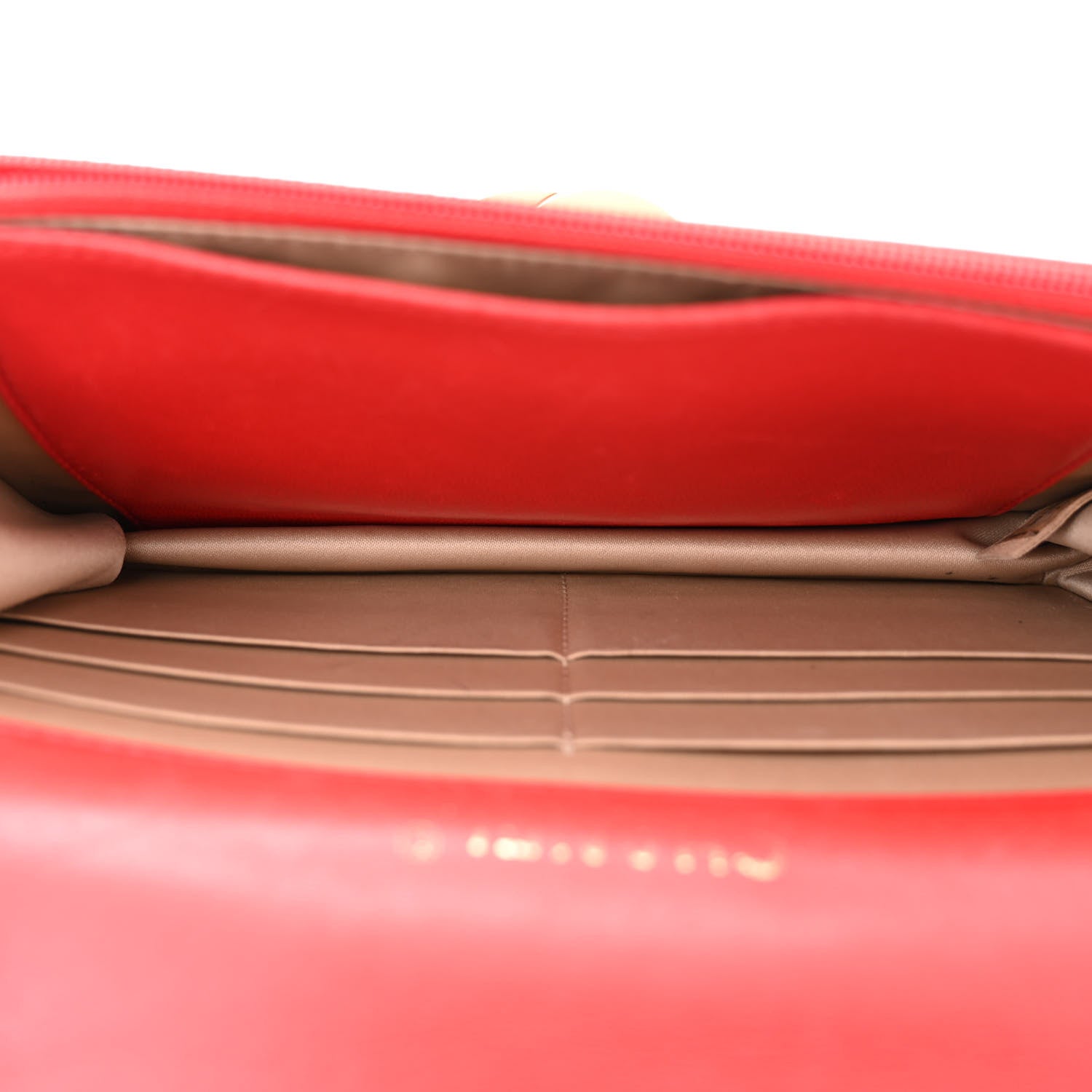 Chanel Lambskin Quilted Golden Class Wallet on Chain WOC Red 5 of 14