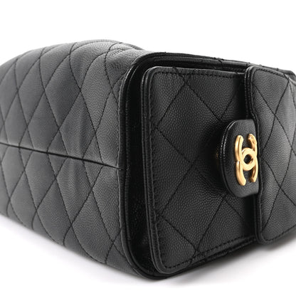 Chanel Caviar Quilted Mini Chanel 25 Handbag Black 9 of 9