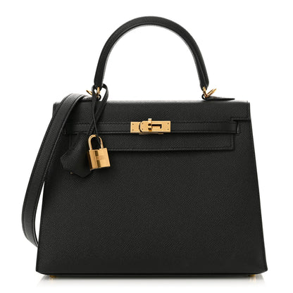 Hermes Epsom Kelly Sellier 25 Black 1 of 14