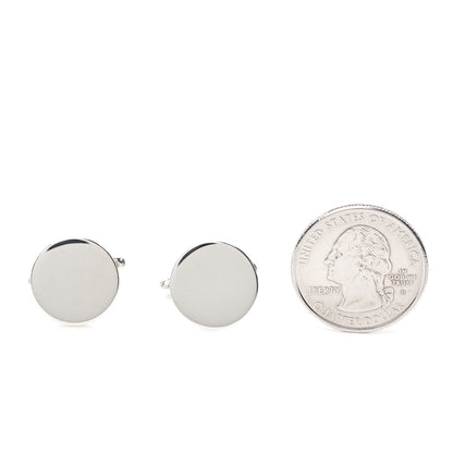 Tiffany Sterling Silver Round Cufflinks 2 of 4