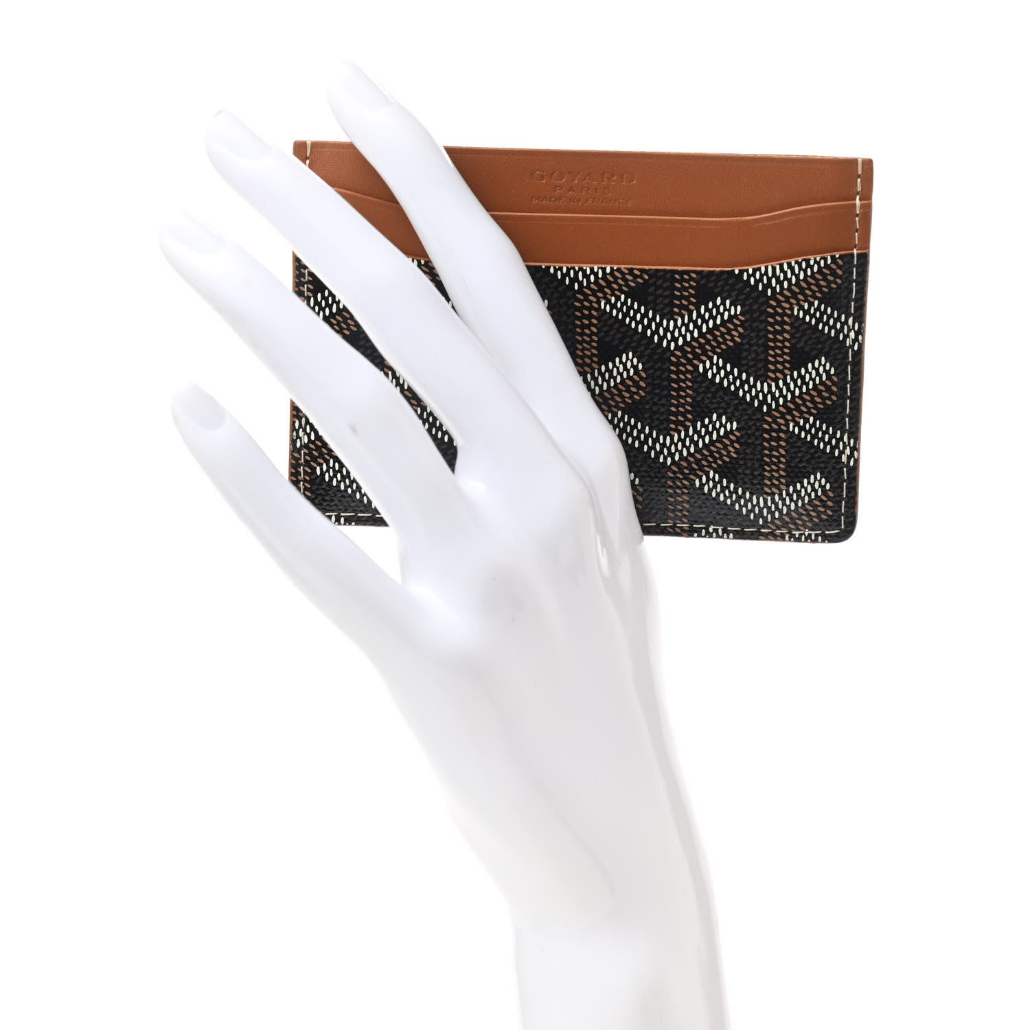 Goyard Goyardine Saint Sulpice Card Holder Black Gold 2 of 7