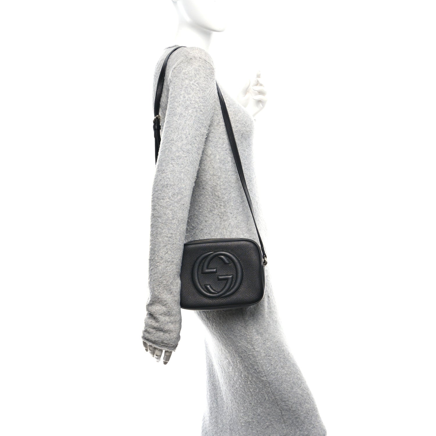 Gucci Pebbled Calfskin Small Soho Disco Bag Black 2 of 12
