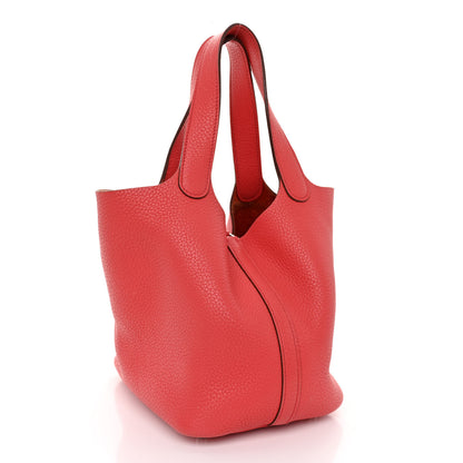 Hermes Taurillon Clemence Picotin Lock 18 PM Bougainvillea 3 of 10