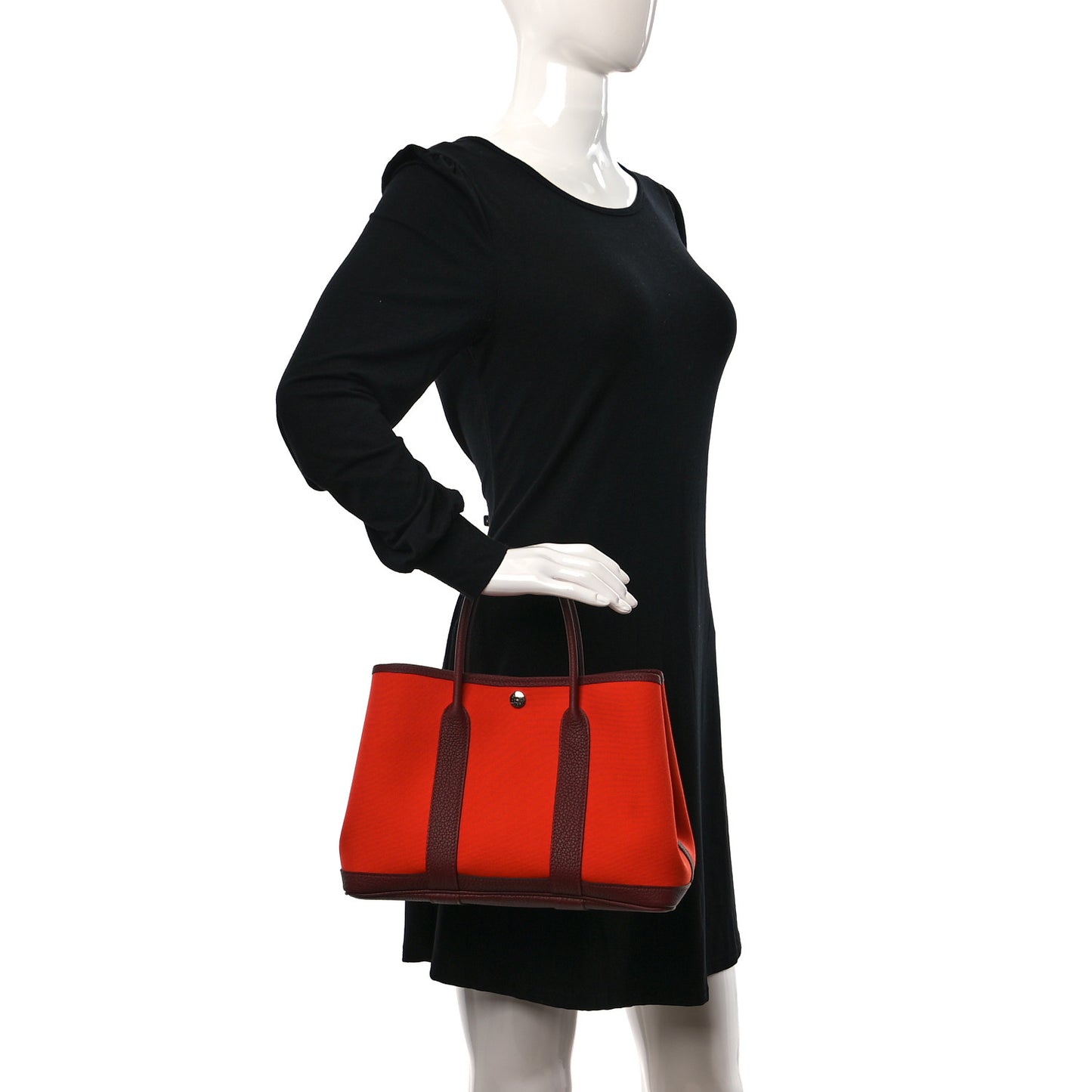 Toile Militaire Vache Country Garden Party Tote 30 Orange Poppy Rouge Grenat