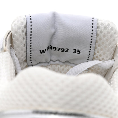 Chanel Fabric Laminated Calfskin Stretch CC Womens Sneakers 35 White Silver 6 of 8