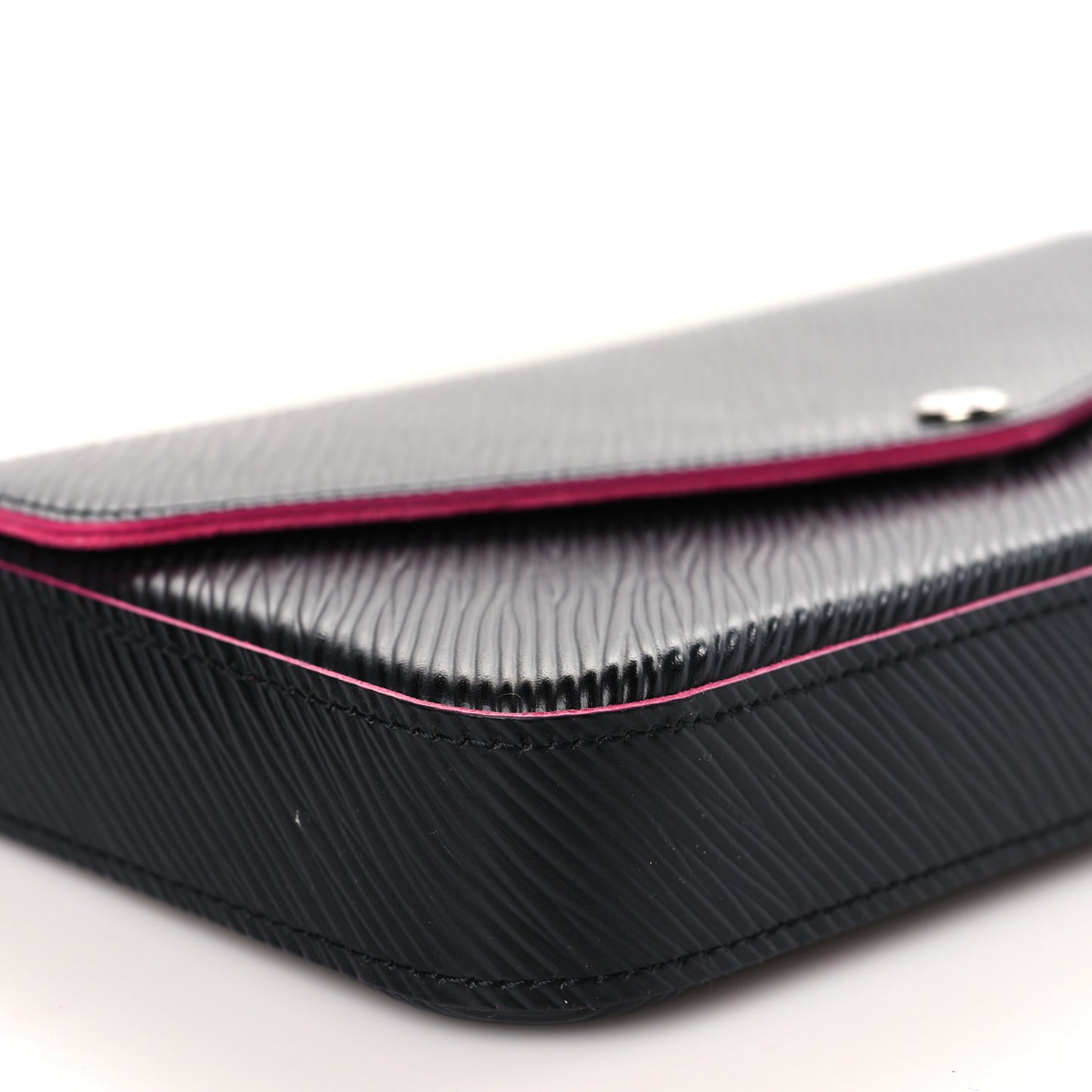 Epi Pochette Felicie Black Hot Pink