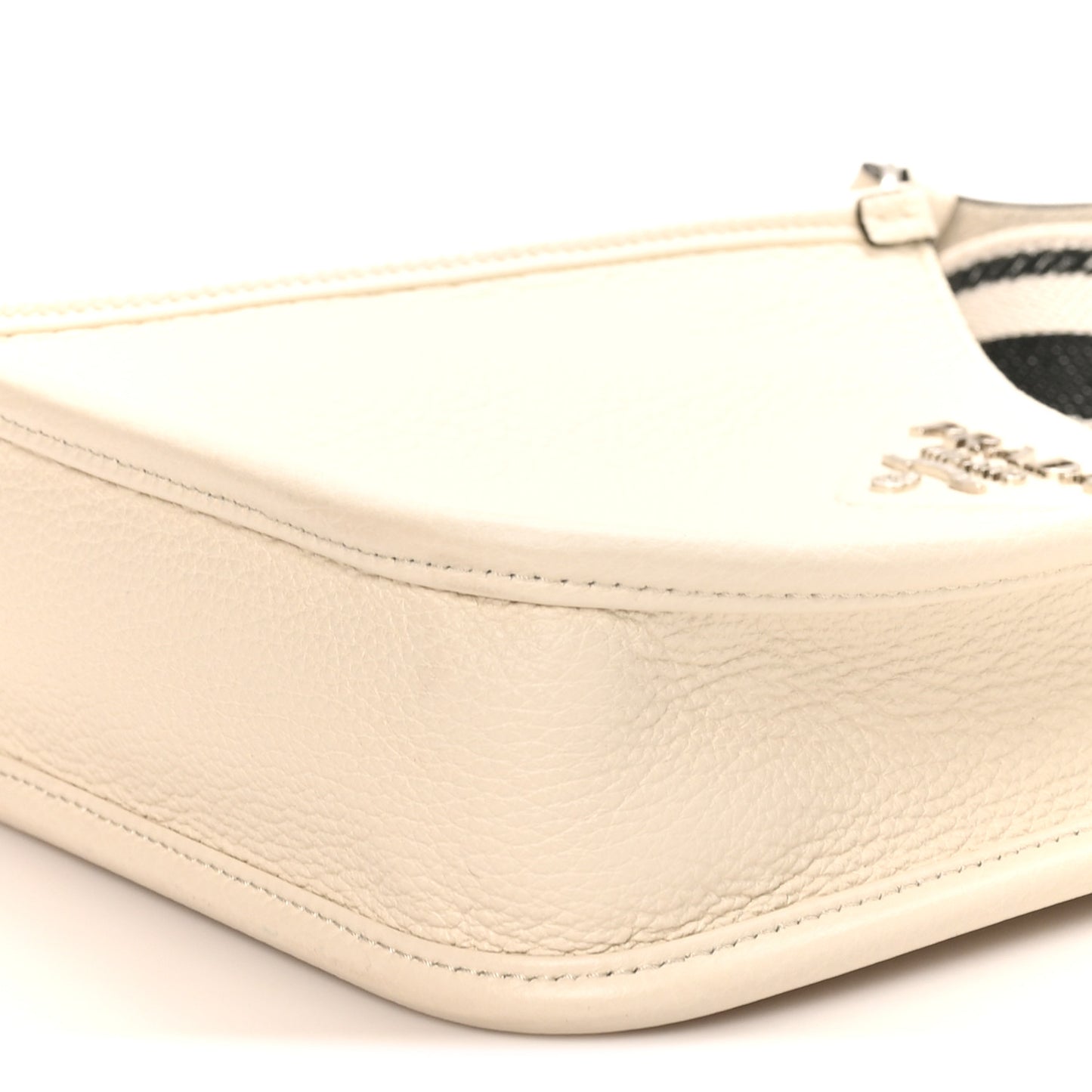Vitello Daino Soft Mini Hobo Messenger Bag White