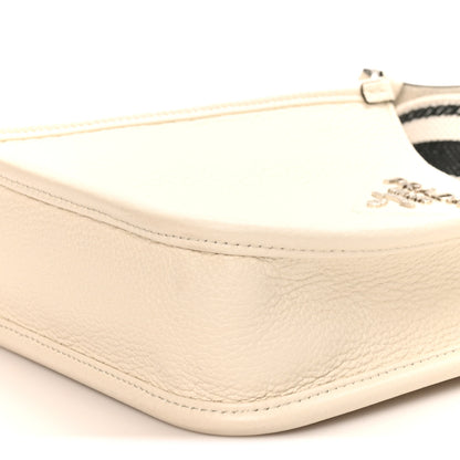 Prada Vitello Daino Soft Mini Hobo Messenger Bag White 9 of 9
