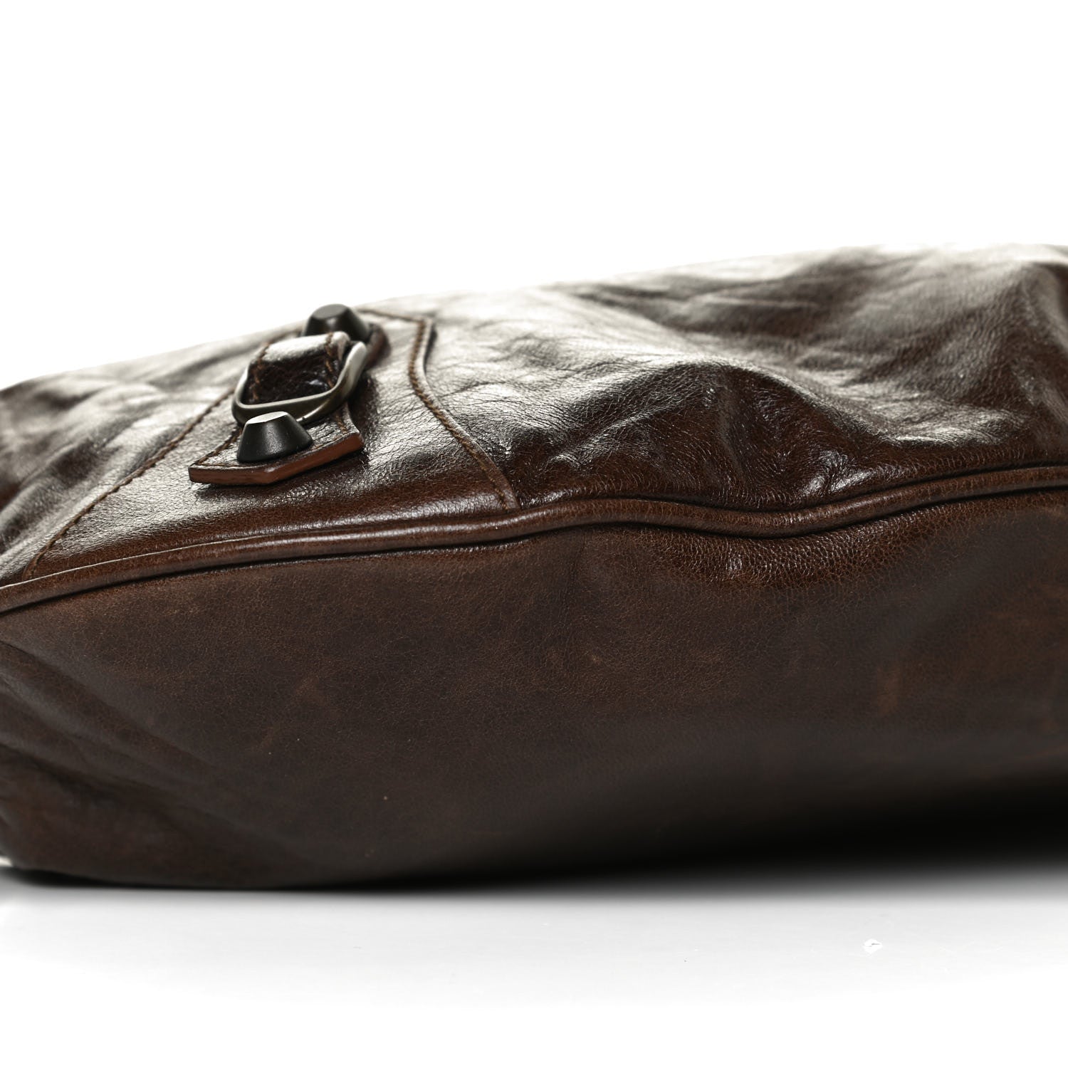 Balenciaga Chevre Classic Hardware Oval Clutch Truffle 14 of 25