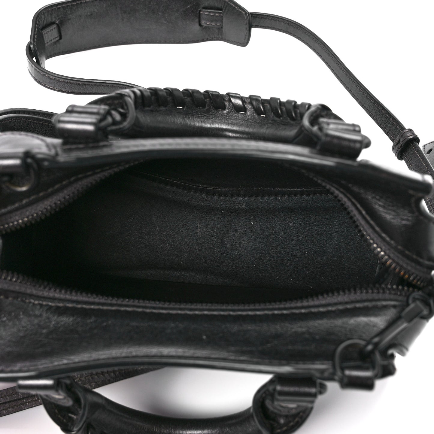 Smooth Calfskin Neo Classic Black Hardware Mini City Gunmetal