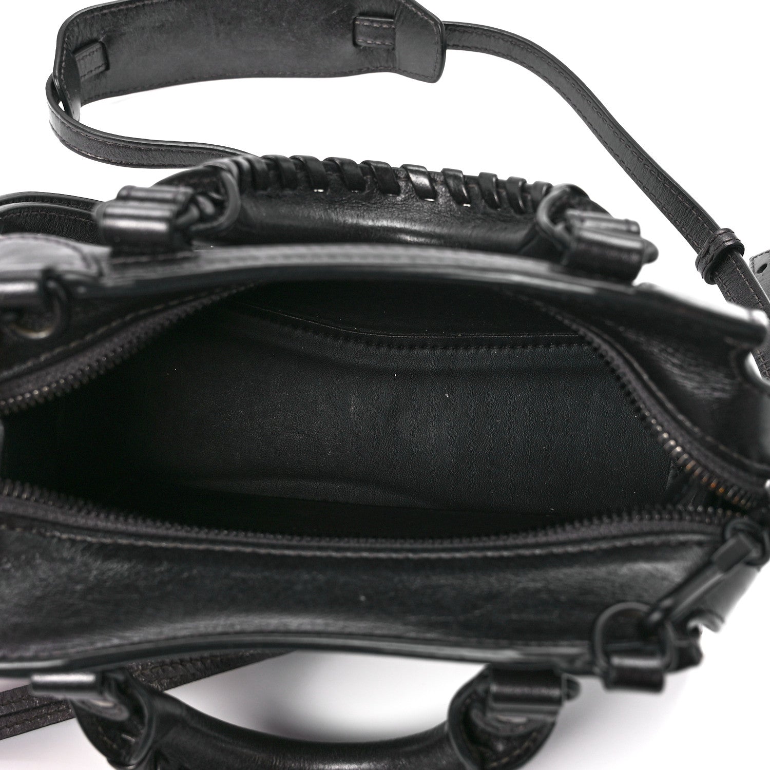 Balenciaga Smooth Calfskin Neo Classic Black Hardware Mini City Gunmetal 5 of 11