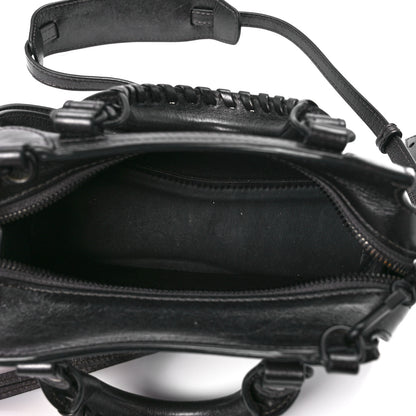 Balenciaga Smooth Calfskin Neo Classic Black Hardware Mini City Gunmetal 5 of 11
