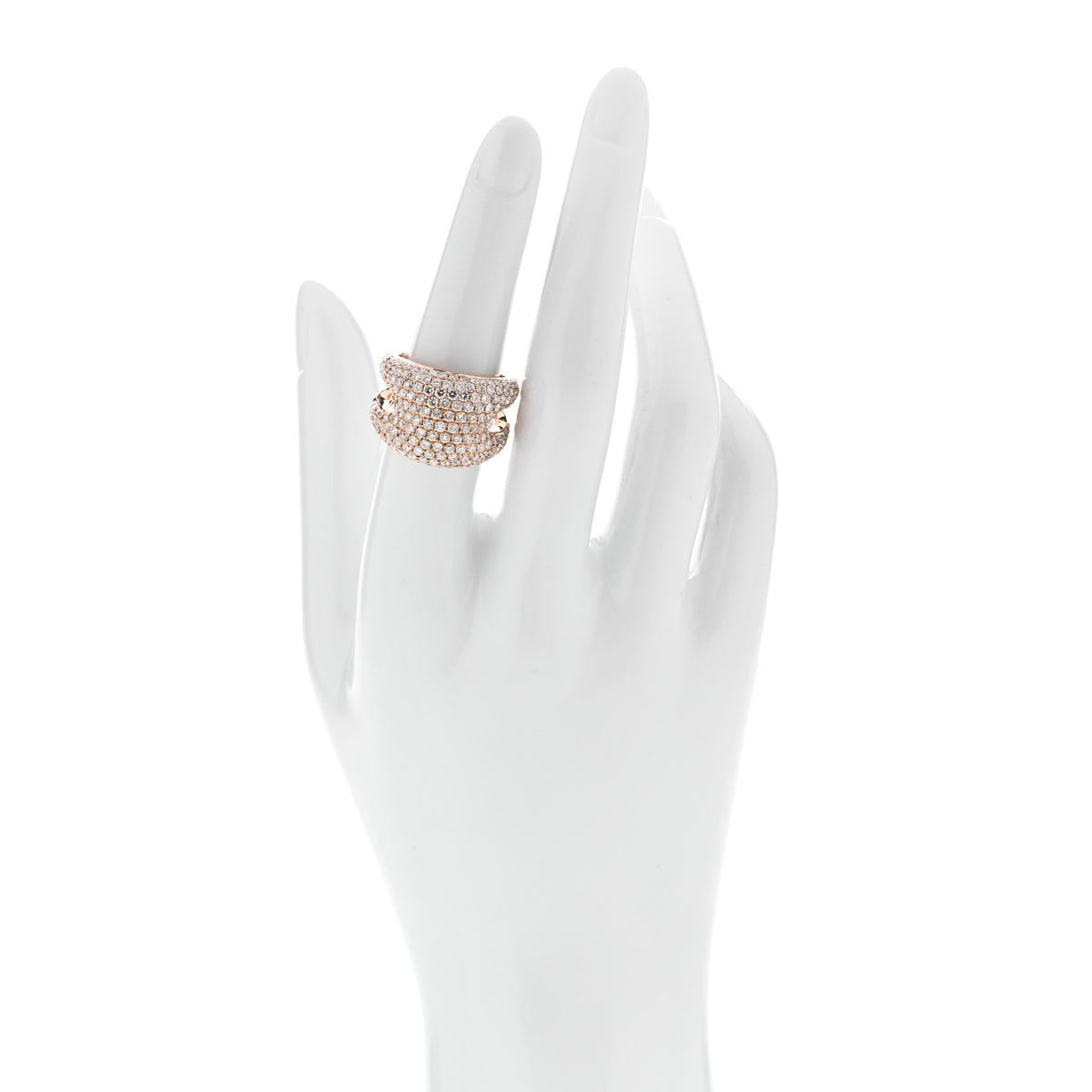 Parker & West by FASHIONPHILE 18K Rose Gold Pave Diamond 3.35ctw Pave Ring  53 6.5 2 of 8