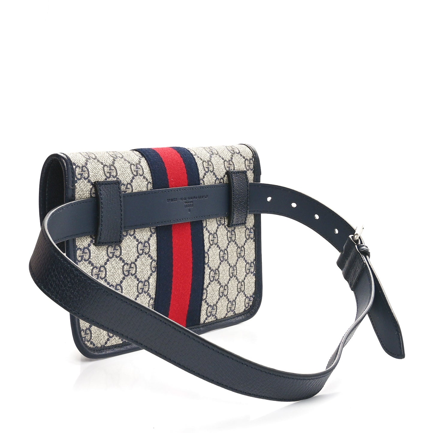 GG Supreme Monogram Web Small Ophidia Belt Bag 90 36 Beige Navy