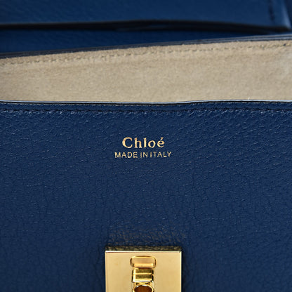 Chloe Grained Lambskin Mini Drew Shoulder Bag Factory Blue 6 of 9