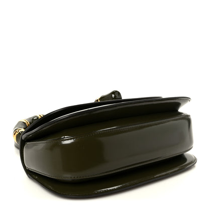 Gucci Shiny Polished Calfskin Medium Bamboo Luscious Green 6 of 13