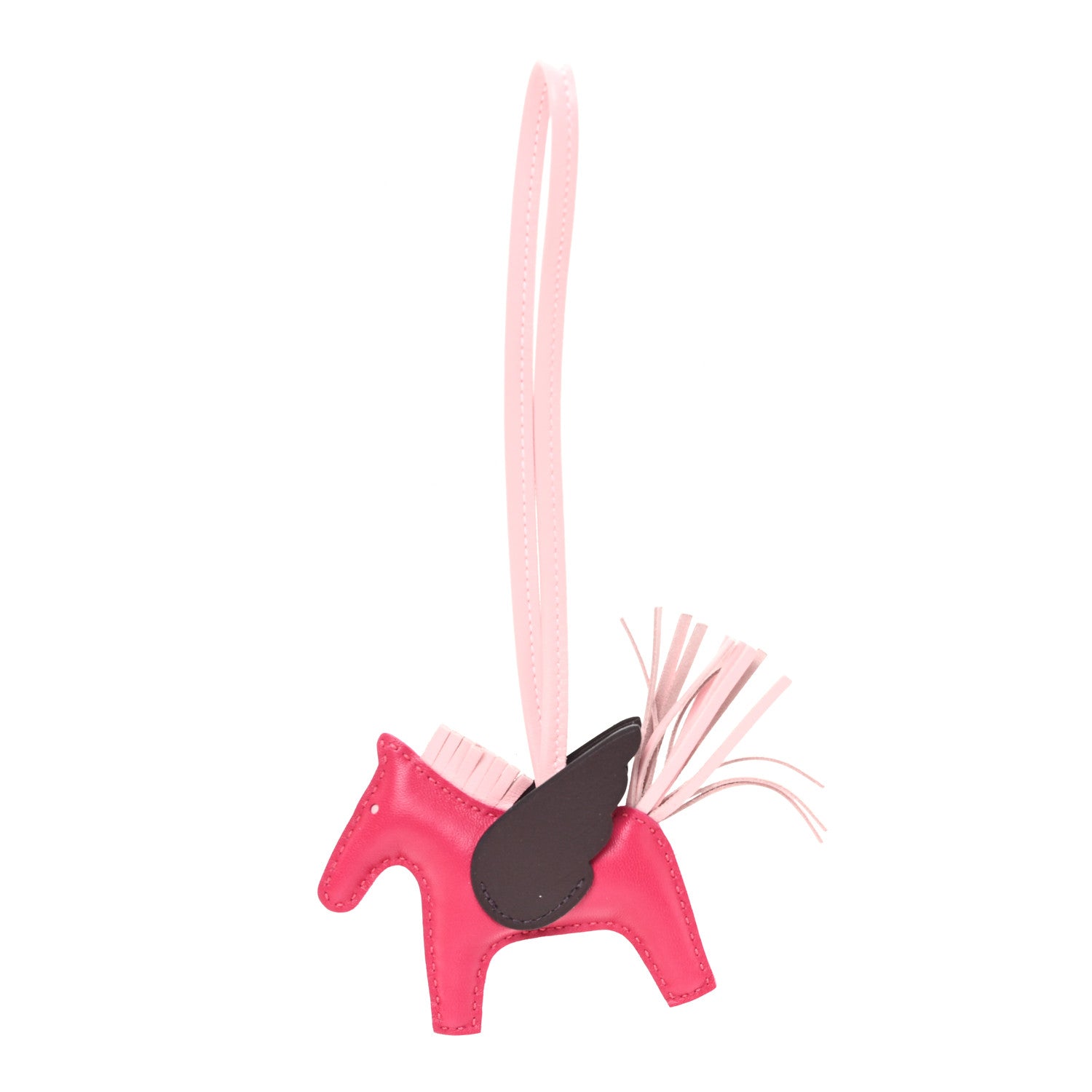 Hermes Milo Lambskin Grigri Rodeo Pegase Horse Bag Charm PM Framboise Rose Sakura Rouge Sellier 1 of 3