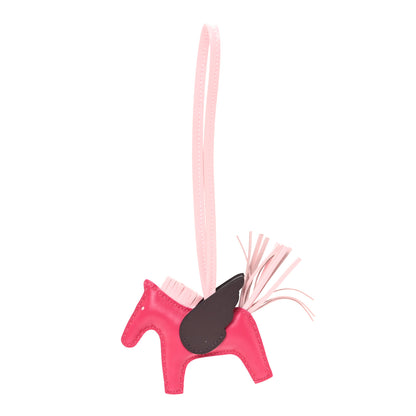 Hermes Milo Lambskin Grigri Rodeo Pegase Horse Bag Charm PM Framboise Rose Sakura Rouge Sellier 1 of 3