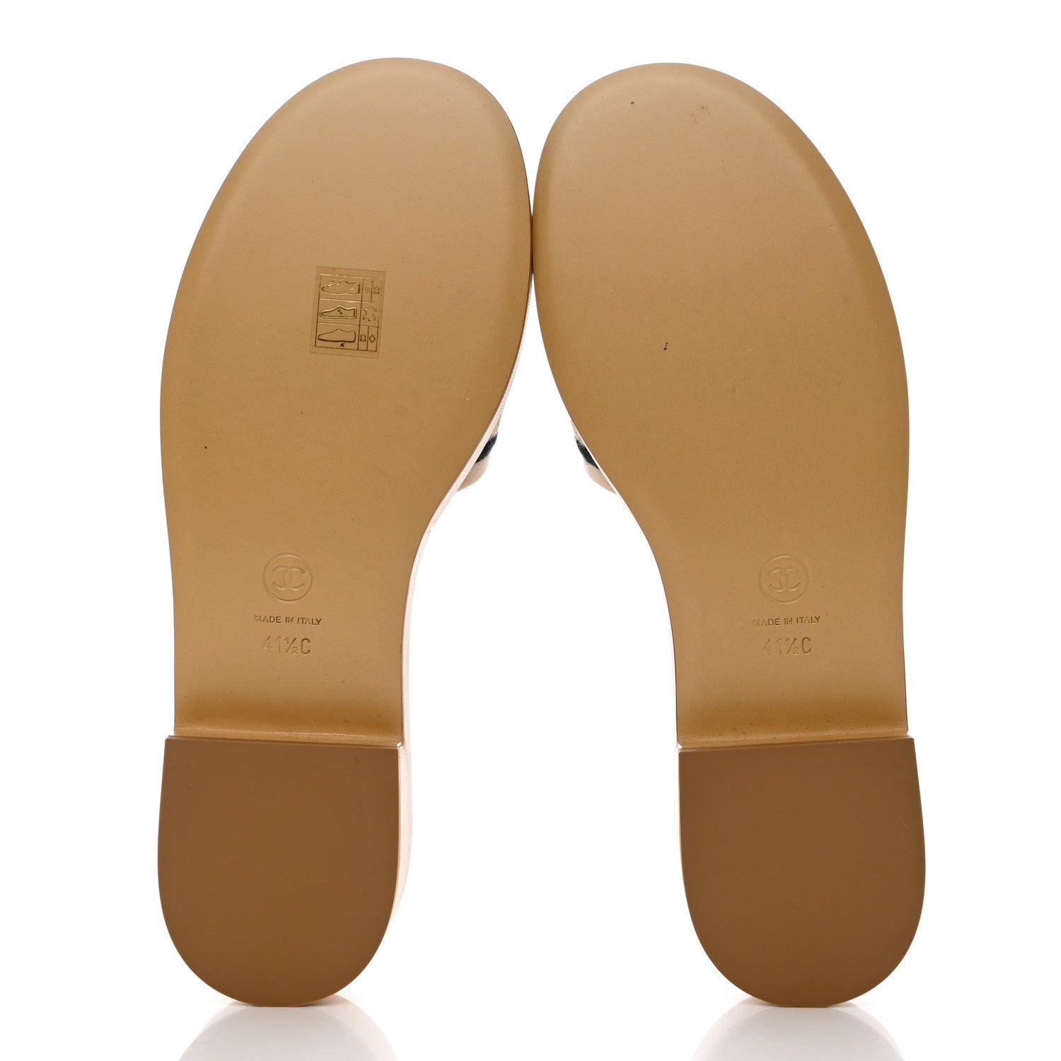 Chanel Lambskin Embroidered Logo Mules 41.5 Beige Black 5 of 8