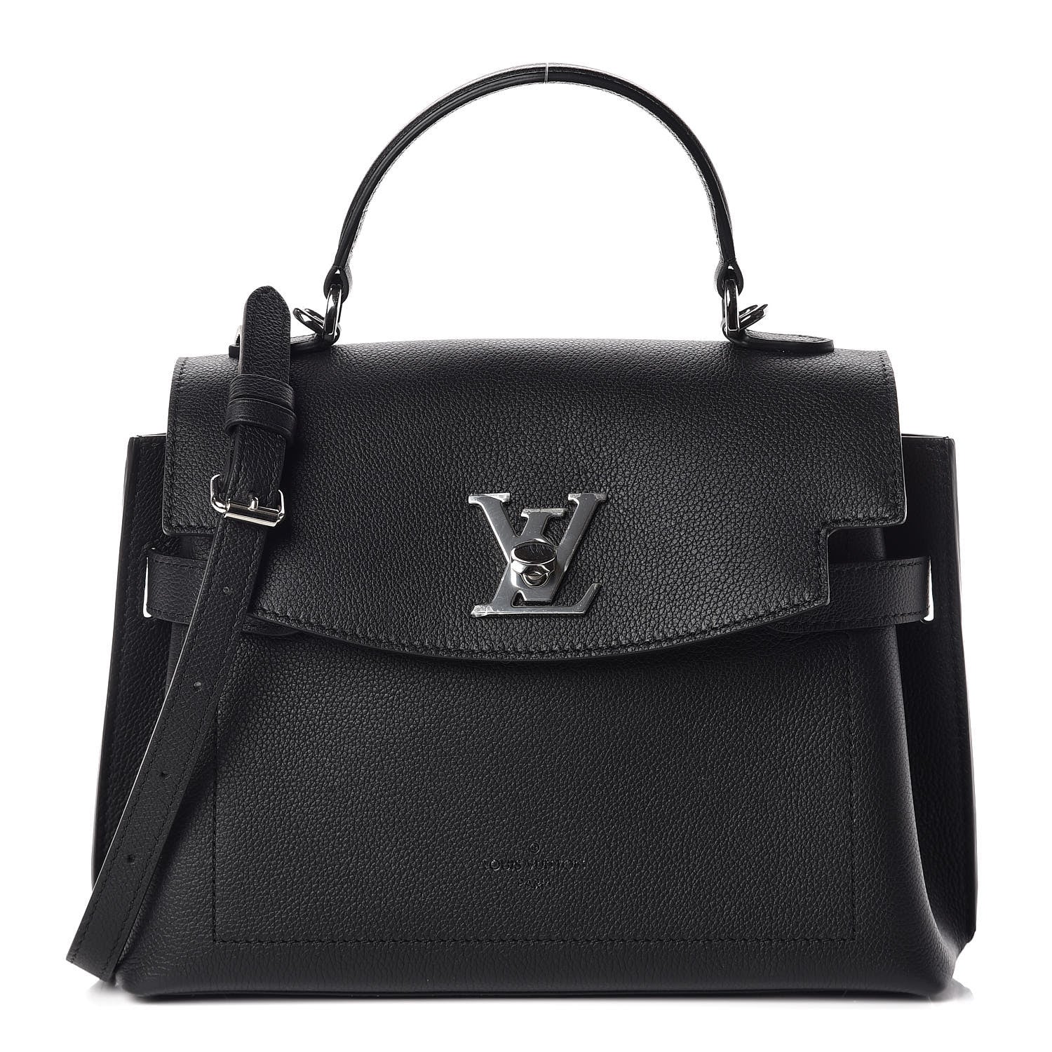 Louis Vuitton Calfskin Lockme Ever BB Black 1 of 13